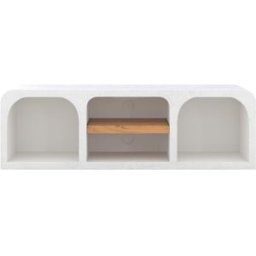 Maison Pavane Mueble de tv de yeso blanco roto de 140 cm