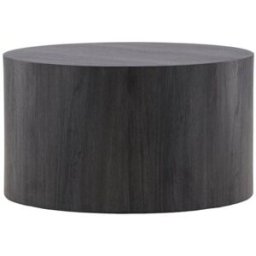 Venture Home Mesa baja redonda efecto mármol ø80cm - negro