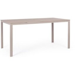 Bizzotto Mesa de acero con tablero de HDPE 156X78 Gris Tórtola