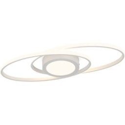 Nettlife Thaddeus - plafón led de metal, color blanco, 57 cm