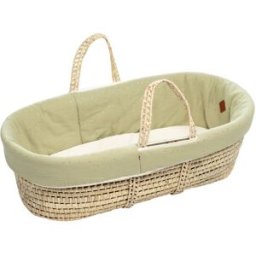 Sevira Kids Cesta para bebé con colchón funda y funda ajustable puntos dorados