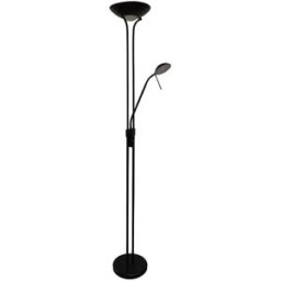 ELS BANYS Lámpara de pie LED negra 180 cm con lector