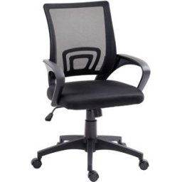 Homcom Silla de oficina 57x55x109 cm negro