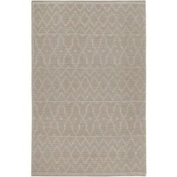 Esprit Alfombra tejida a mano blanco beige de lana pura y algodón 140x200
