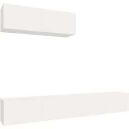 Maison Chic Set de muebles de tv 3 uds madera blanco 100x30x30 cm