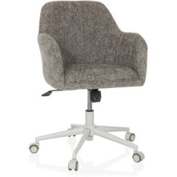 hjh LIVING Silla home office tela gris