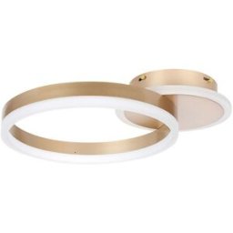 Beliani Lámpara led de techo metal dorado