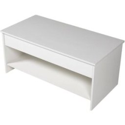 Happy Garden Mesa baja con tapa elevable blanca