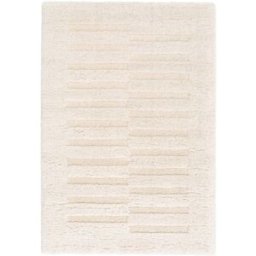 sweeek Alfombra interior con diseño en relieve crema