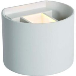 Lucide Foco de pared de metal con 2 led integrado, blanco