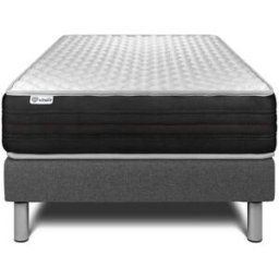 Vitalit Somier gris + colchón con espuma viscoelástica 120 x 190