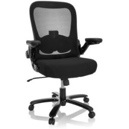 hjh OFFICE Silla giratoria xxl tela / tejido de malla negro