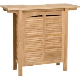 MACABANE Bar de jardín de madera de teca marrón de 120x50x110 c