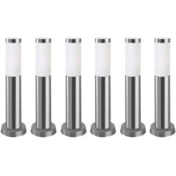 FORLIGHT Baliza Exterior de Jardín (6uds) 23W Acero Inox. Koral