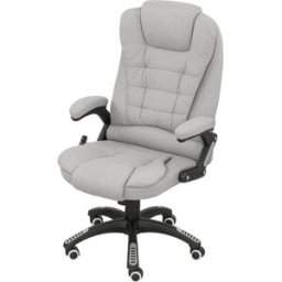 Maison Chic Silla de oficina de poliéster gris claro de 72x68x120 cm.