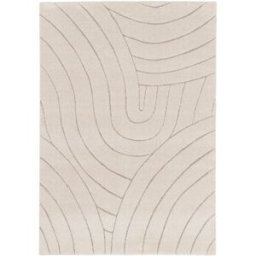 AFK Alfombra ultra suave y diseño beige 200 x 290 cm