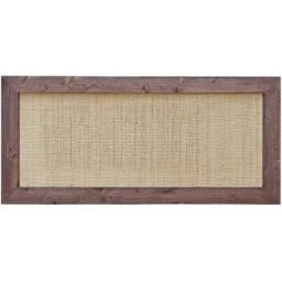 NATYAL Cabecero de rafia natural y madera maciza en tonos oscuros 140x74cm