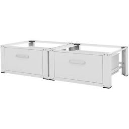 ML-Design Set 2x Soporte universal para lavadora o secadora pedestal blanco