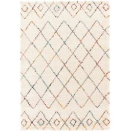 AFK Alfombra shaggy diseño suave y voluminosa beige 120 x 170 cm
