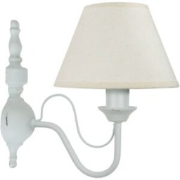 Tosel Lámpara de pared metal blanco pantalla blanco
