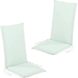 Edenjardin Pack 2 cojines para silla jardín repelente al agua verde claro