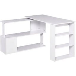Homcom Mesa de ordenador 120x110x74.5 cm blanco