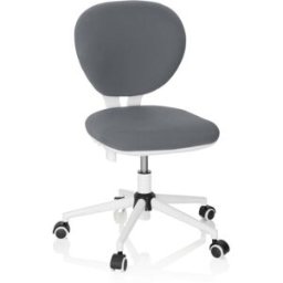 hjh OFFICE Silla giratoria para niños tela gris