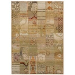 THEKO Alfombra vintage de patchwork tejida a máquina