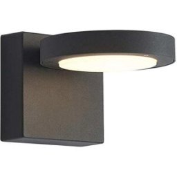 Lucande Lámpara de pared led exterior de aluminio negro
