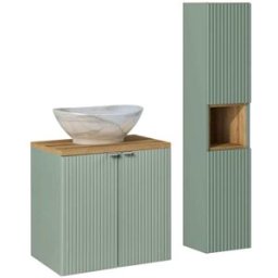 Petits meubles Conjunto de muebles lavabo individual paneles de melamina y mdf verde