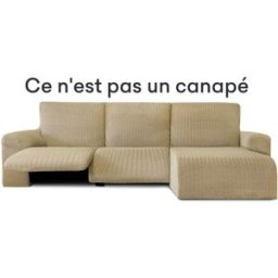 Eysa Funda de sofá chaise relax derecha brazo corto beige 250 - 360 cm