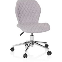 hjh OFFICE Silla giratoria para niños tela gris claro