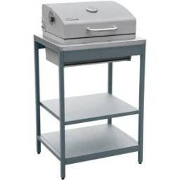 sweeek Barbacoa de carbón, 2 estantes, azul gris