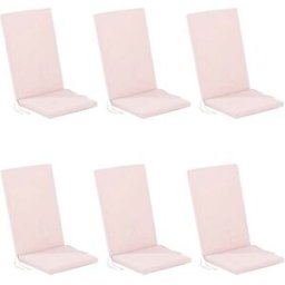 Edenjardin Pack 6 cojines para sillones de exterior repelente al agua rosa