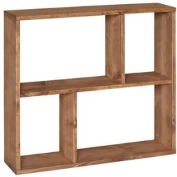 Decowood Mueble auxiliar de madera maciza en tono marrón