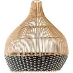 NATYAL Lámpara de ratán con detalles en negro d. 40 cm