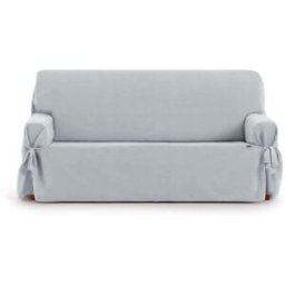 Eysa Funda de sofá 2 plazas con lazos gris claro 140 - 180 cm