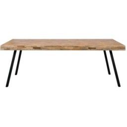 White label Mesa de madera beige 220x100cm