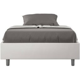 Ityhome Canapé abatible 140x210 cuero sintético blanco