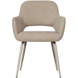 WOOOD Lote de 2 sillas de mesa de tela - beige
