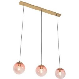 QAZQA Lámpara colgante vidrio rosa