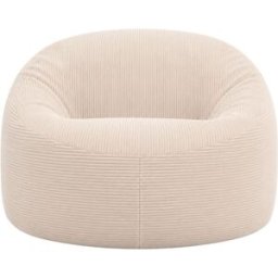 Bananair Puff desenfundable de pana de canal ancho 100 cm blanco roto