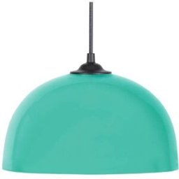 Tosel Suspensión metal negro pantalla metal turquoise