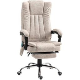 Vinsetto Silla oficina masaje 62x67x120 cm crema