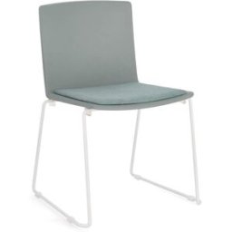 Bizzotto Juego de 6 sillas de comedor de acero y polipropileno verde