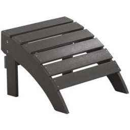 Beliani Reposapiés de jardín gris oscuro