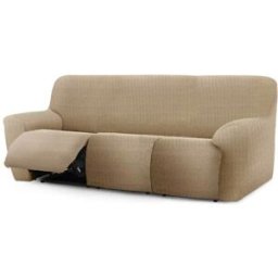 Eysa Funda de sofá relax extensible 3 plazas x 3 beige 200 - 260 cm