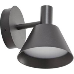 Lucande Lámpara de pared led exterior de aluminio negro