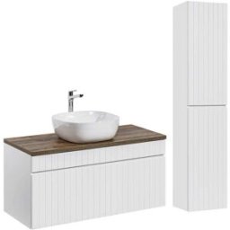 Petits meubles Conjunto mueble lavabo individual tableros laminados blanco