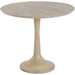 NIYLO Mesa redonda comedor de mango natural 90x90x77 cm
